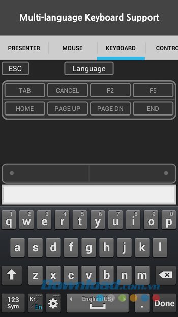 Giao diện ứng dụng Mouse Kit 