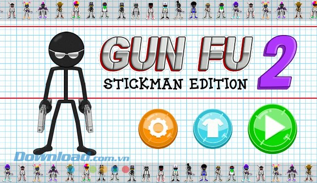 Giao diện game Gun Fu: Stickman 2 