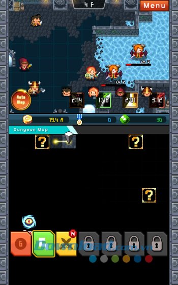 Khu khai thác mỏ trong game Idle Warriors