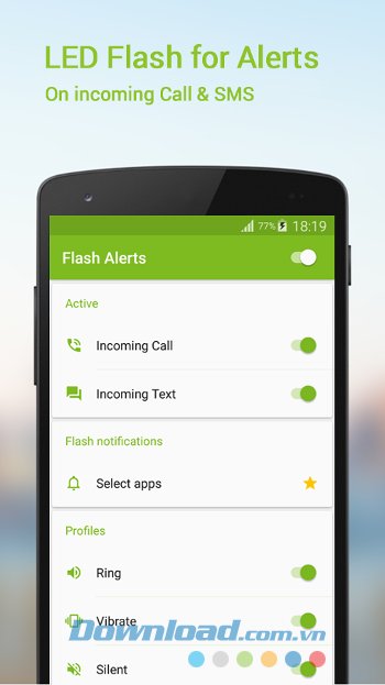 Các tùy chọn của Flash Alerts