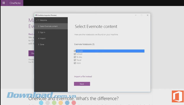 Chọn ghi chú muốn chuyển Chọn ghi chú muốn chuyển