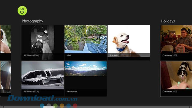 Giao diện ứng dụng xem ảnh Smug8 