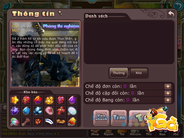 Phụ bản Phòng thí nghiệm