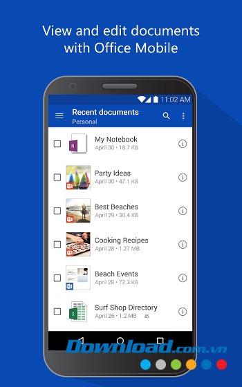 Chỉnh sửa tài liệu dễ dàng với OneDrive