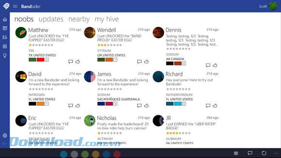 Giao diện ứng dụng Bandsider trên máy tính Windows 10 Giao diện ứng dụng Bandsider trên máy tính Windows 10