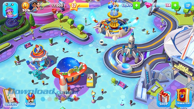 Giao diện game Disney Magic Kingdoms