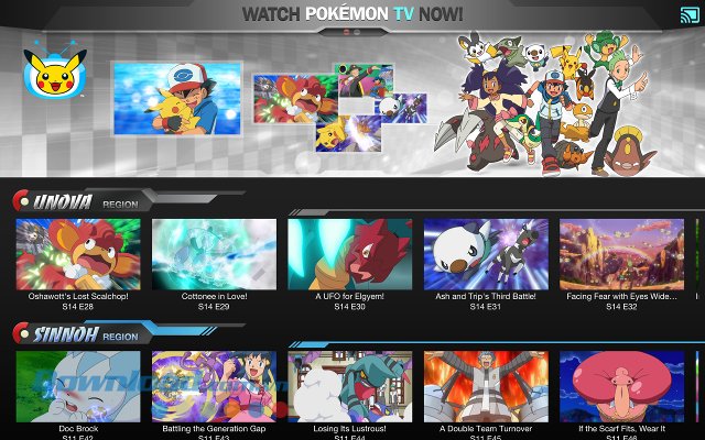 Ứng dụng xem phim Pokémon TV 