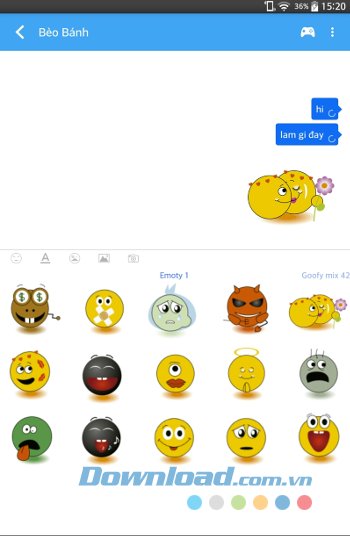 Giao diện cuộc trò chuyện trên Messenger