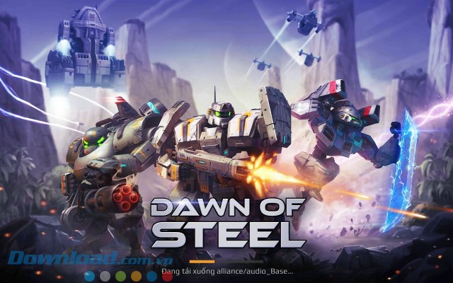 Giao diện khởi động game Dawn of Steel 