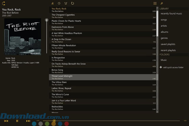 Giao diện ứng dụng phát nhạc Loco Music Player Giao diện ứng dụng phát nhạc Loco Music Player