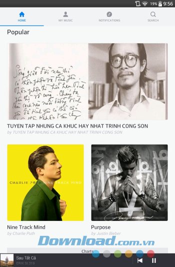 Giao diện chính của Deezer