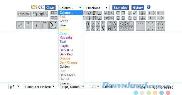 Lựa chọn màu sắc đa dạng