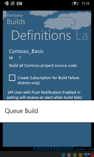 Truy vấn bản Build