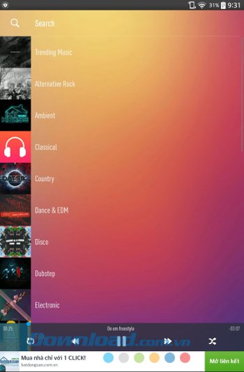 SongFlip hỗ trợ nhiều thể loại nhạc khác nhau