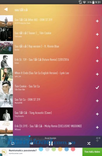 Tìm kiếm bài hát yêu thích với SongFlip