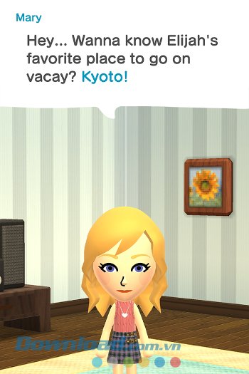 Tương tác với nhân vật trên Miitomo