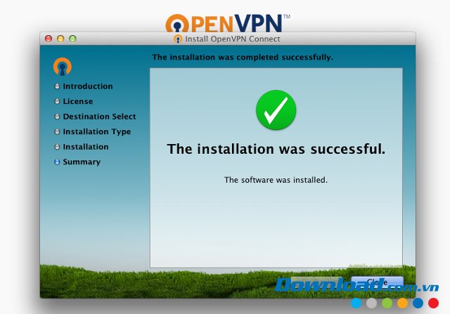 OpenVPN với giao diện cài đặt thành công 
