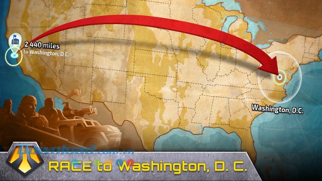 Giành lại Washington từ tay địch trong game Path of War Giành lại Washington từ tay địch trong game Path of War