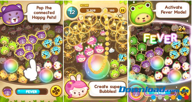 Puchi Puchi Pop với giao diện vào chơi game 