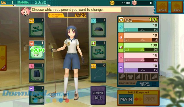 Tùy biến nhân vật trong game Eagle: Fantasy Golf 