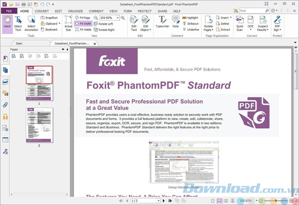 Foxit PhantomPDF Standard 64-bit: Giải pháp toàn diện cho quản lý và chỉnh sửa file PDF mạnh mẽ. https://st.download.com.vn/data/image/2016/03/28/Foxit-PhantomPDF-standard-giao-dien.jpg