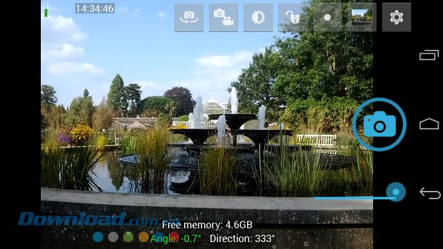 Giao diện chụp ảnh của Open Camera