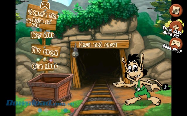 Giao diện chính của game Hugo Retro Mania 