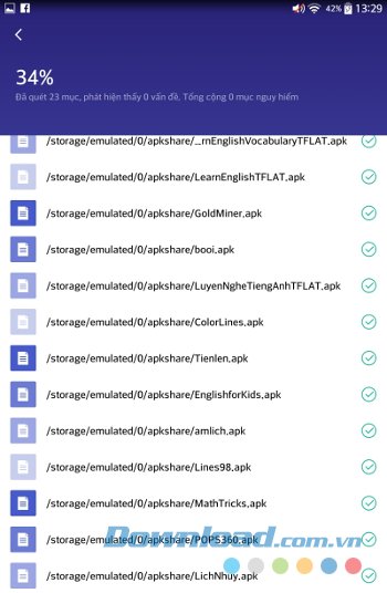 Tính năng quét nâng cao của DU Security