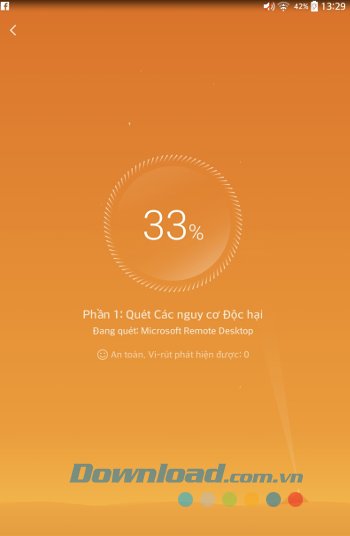 Giao diện quét của DU Security