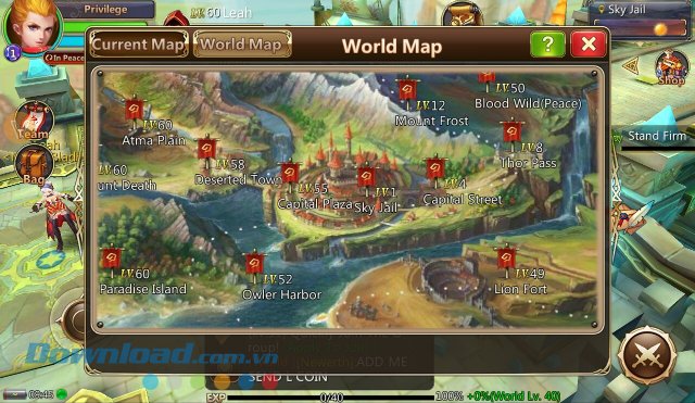 Bản đồ game Fantasy Chronicles