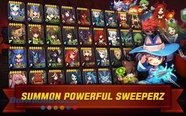 Nhân vật trong game Monster Sweeperz