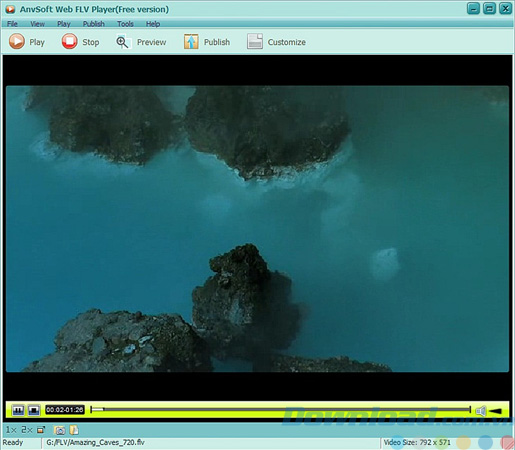 Giao diện của Web FLV Player Free Giao diện của Web FLV Player Free