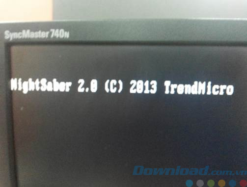 Màn hình khi khởi động máy tính từ USB cài Trend Micro Anti-Ransomware Tool