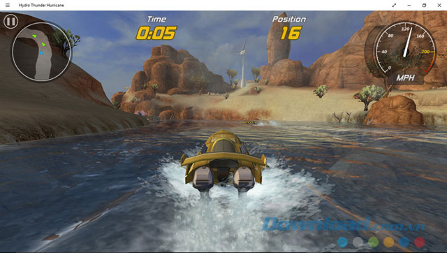 Giao diện game đua thuyền Hydro Thunder Hurricane