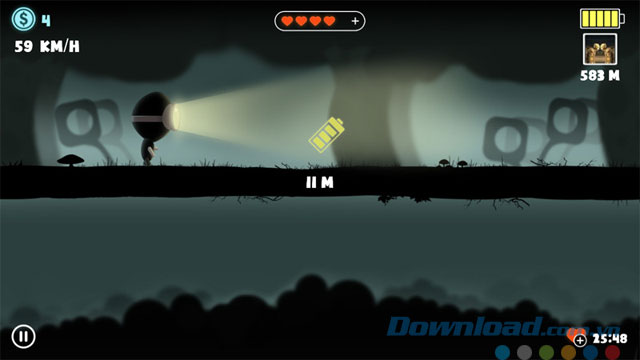 Ăn pin để tái tạo năng lượng cho nhân vật