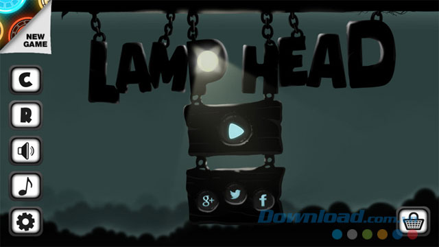 Các lựa chọn trong màn hình chính của game Lamphead