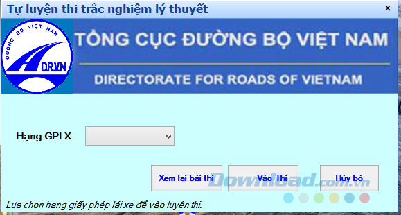 Luyện thi trắc nghiệm lý thuyết lái xe