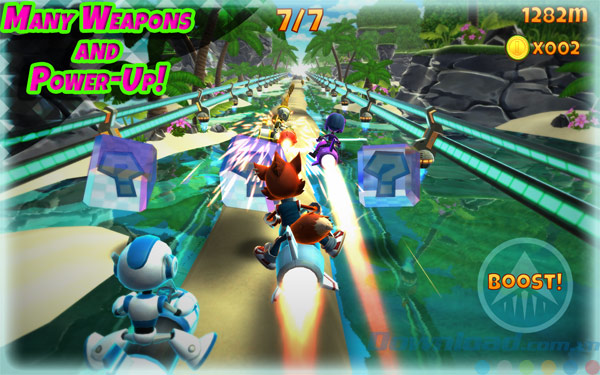 Thu thập tiền vàng trong game Rocket Racer cho Windows 10