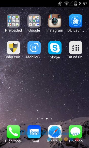 Màn hình phụ sau khi áp dụng GEAK Launcher