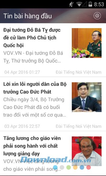 Cập nhật tin tức với GEAK Launcher