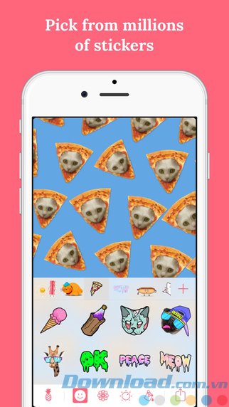 Chọn sticker đáng yêu