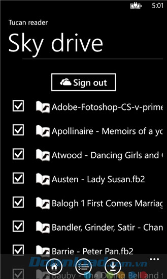 Mở sách từ SkyDrive