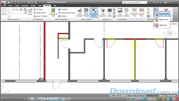 Công cụ cải tạo kiến trúc của AutoCAD Architecture