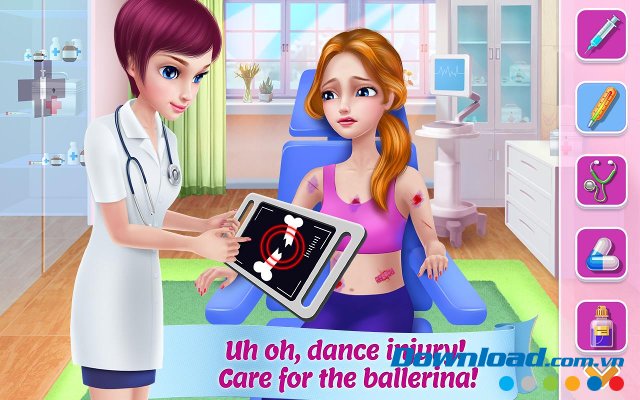 Ballerina phải đến bệnh viện khi bị thương 