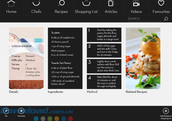 Đưa món ăn vào danh mục yêu thích