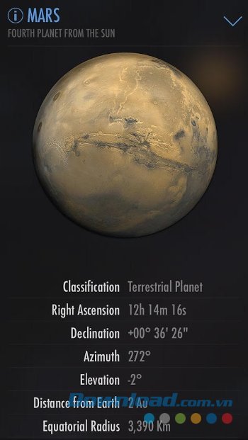 Khám phá sao Hỏa bằng SkyView Free