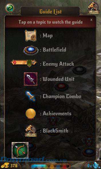 Hướng dẫn theo từng mục Hướng dẫn theo từng mục