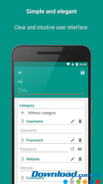 Password Safe với giao diện người dùng 