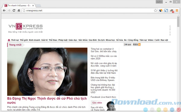 Giao diện trang web khi cài Privacy Badger