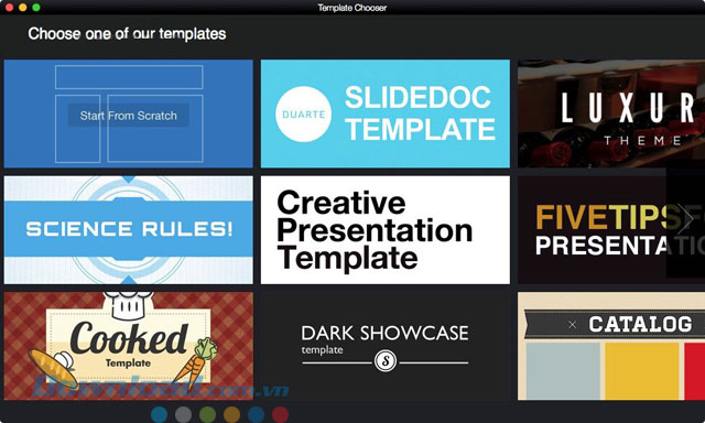 Nhiều mẫu slide đa dạng